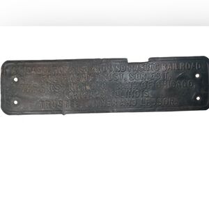 Chicago Rock Island and Pacific Railroad First National Bank of Chicago Sign